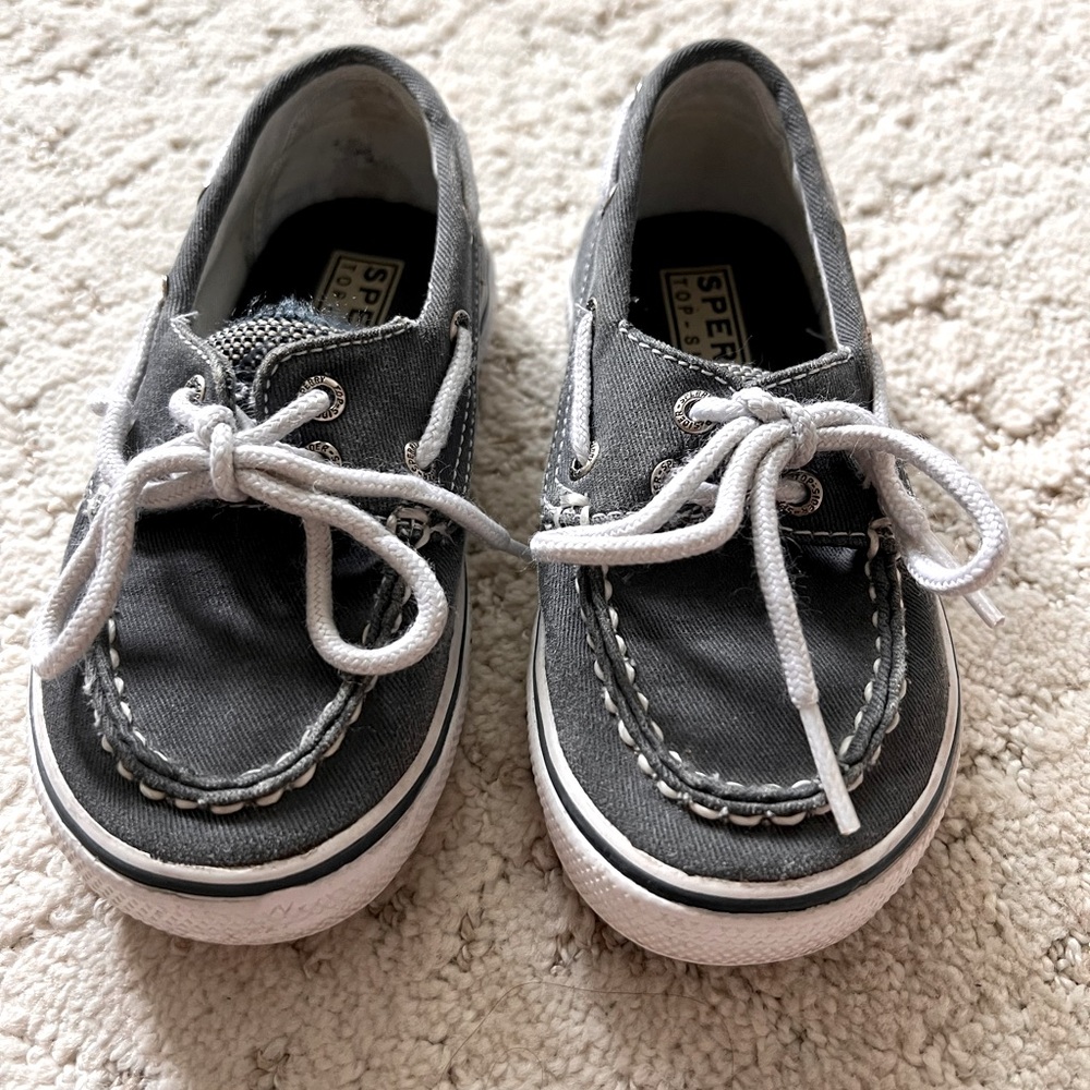 Sperry Top-Sider boat shoes. Blueish/Grey. Boys size 8.5